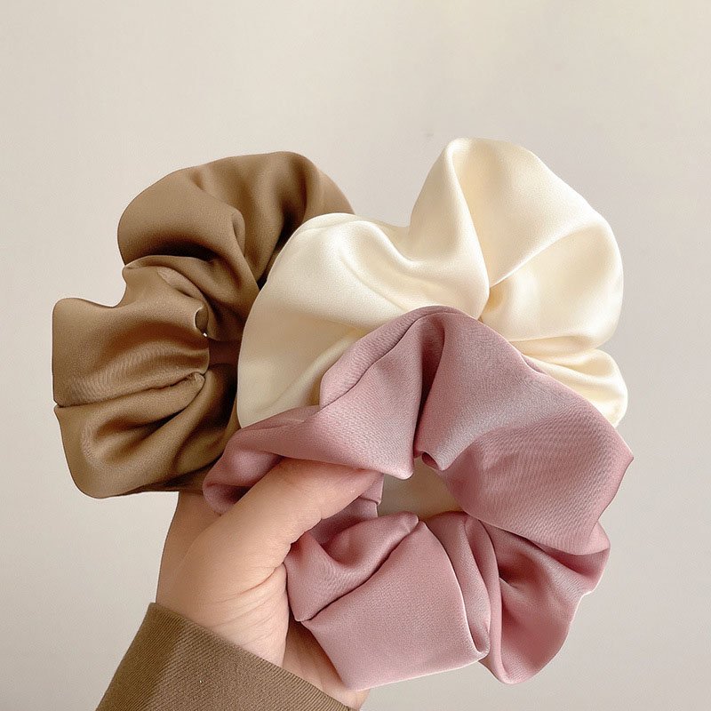 Coletero de seda de estilo francés para mujer, bandas para el cabello de Color sólido de alto sentido, coleteros deportivos para baile, accesorios para el cabello, corbatas