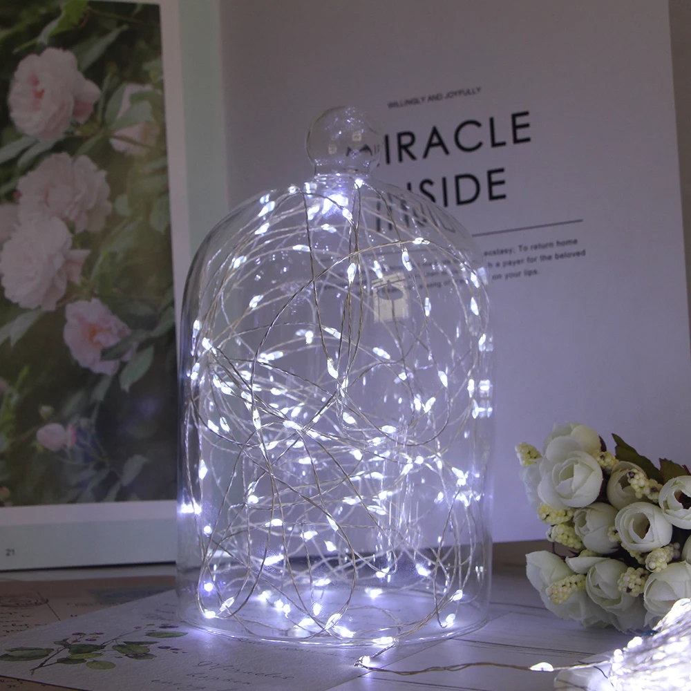 Filo di rame LED Fata Luci Della Stringa USB/Scatola di Batteria A Distanza Di Compleanno Ghirlanda Lampade Di Natale Per La Decorazione Della Festa Nuziale 5M 10M 20M