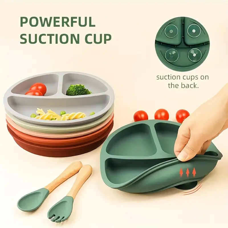 1PCS Del Bambino Ventosa Piatto Da Pranzo In Silicone BPA Libero Per Bambini Piatti di Aspirazione Toddle Formazione Stoviglie Per Bambini Ciotole di Alimentazione Roba Per Bambini