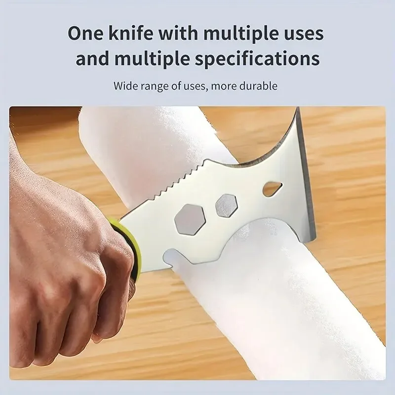 1 ชิ้น 15 In 1 Multi ใช้ Putty Knife สีสแตนเลส Scraper Removal เครื่องมือก่อสร้างสําหรับวอลล์เปเปอร์สามารถเปิดบ้าน DIY