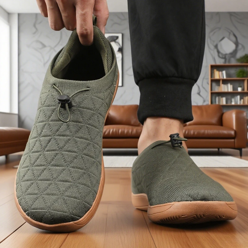 Breite Barfußschuhe für Herren, atmungsaktiv, gestrickt, Mesh-Walking-Sneaker, Outdoor-Laufschuhe, Zero Drop, lässiger Sneaker, minimalistische Schuhe