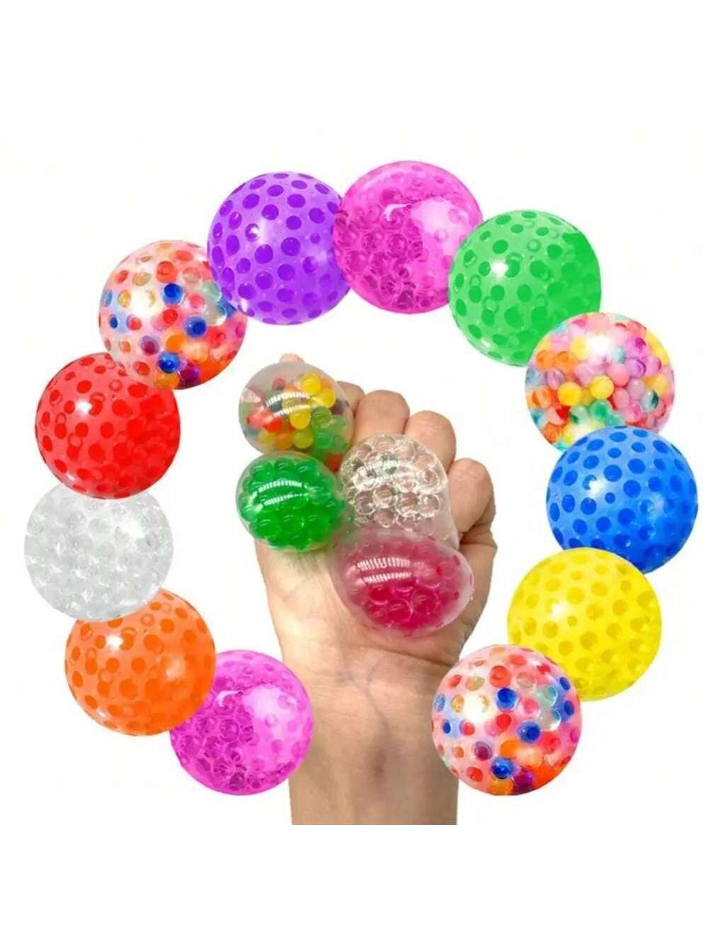 Bolas sensoriais do estresse para adultos e crianças brinquedos moles fidget 10-pack, brinquedo sensorial para crianças com autismo, bola do alívio do estresse 3.5cm