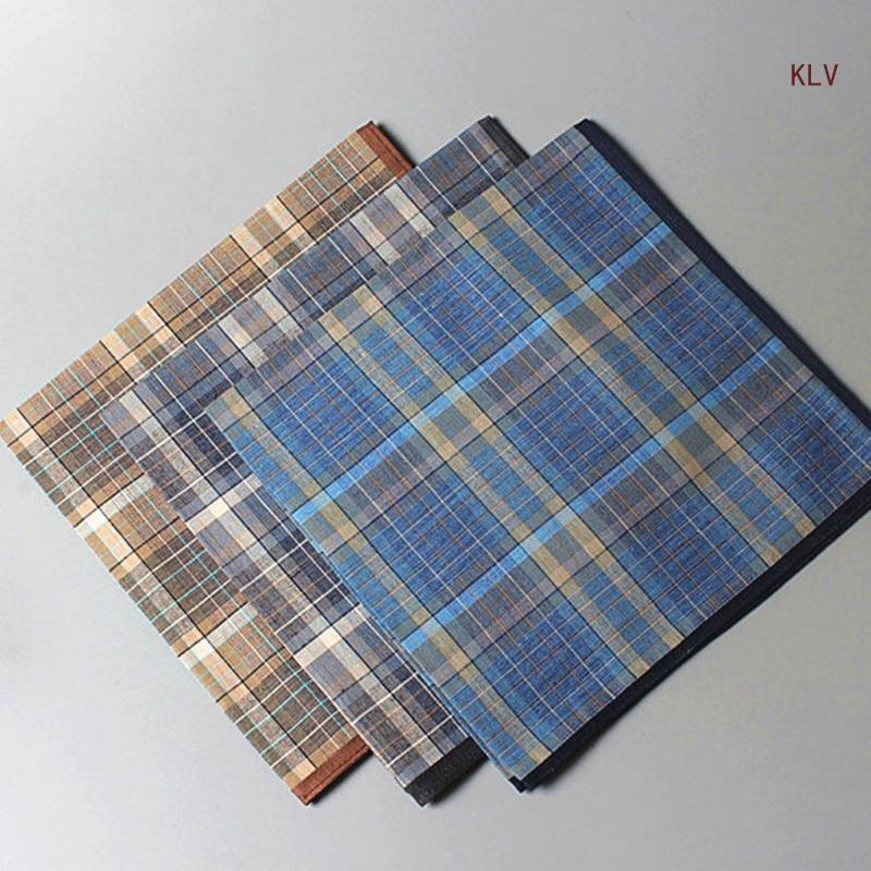 Tragbares Taschentuch mit Gittermuster, Einstecktuch, 40 40 Taschentücher, 6XDA