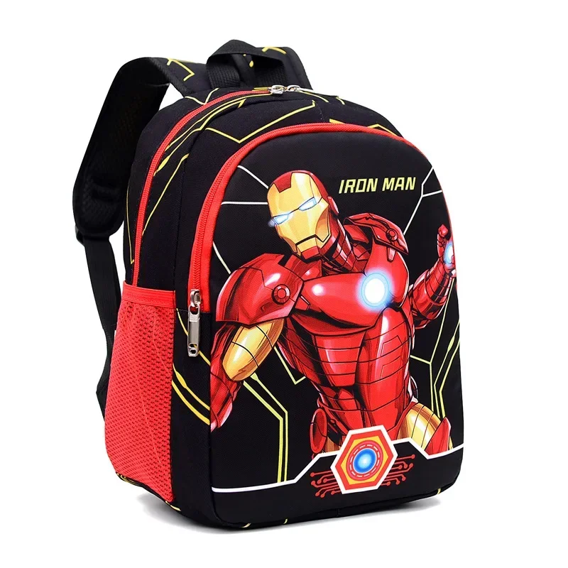 Crianças mochila spiderman mochila de redução de peso jardim de infância homem de ferro mochila meninos e meninas dos desenhos animados