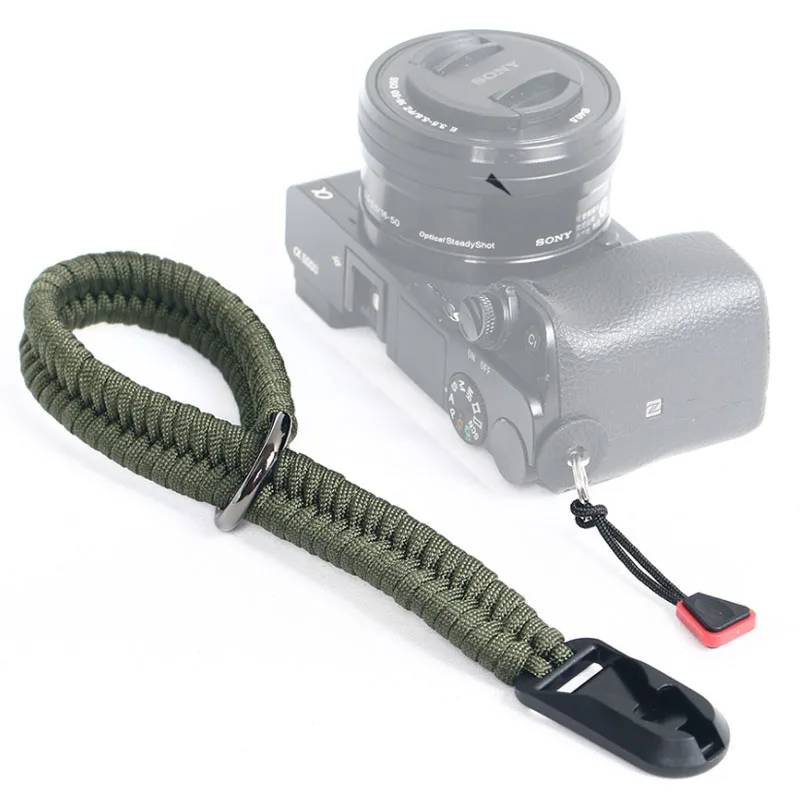 Correa de mano tejida con hebilla de liberación rápida, pulsera de cuerda para Leica, Sony, Fujifilm, Fuji, Canon, cámara Nikon