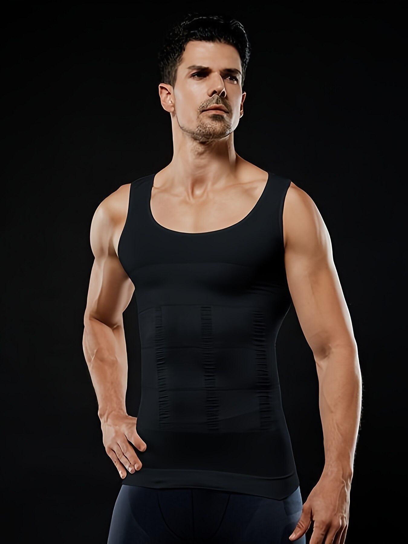 Herren-Kompression-Body-Shaper-Tanktop, Schlankheit weste