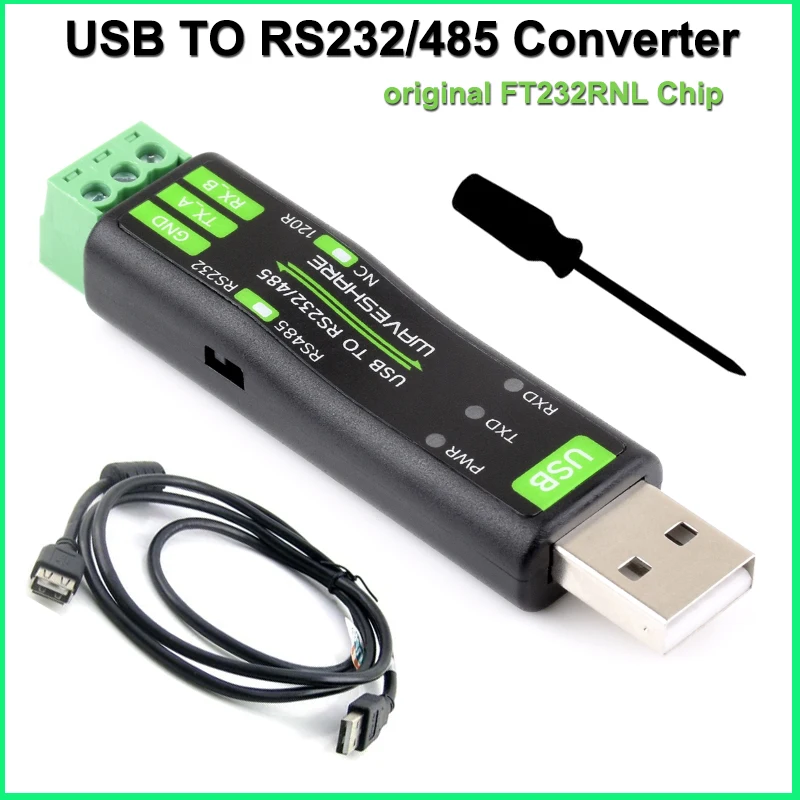 Промышленный преобразователь Waveshare USB в TTL с оригинальной встроенной поддержкой FT232RNL Win7/8/8.1/10/11, Mac, Linux, Android, Wince