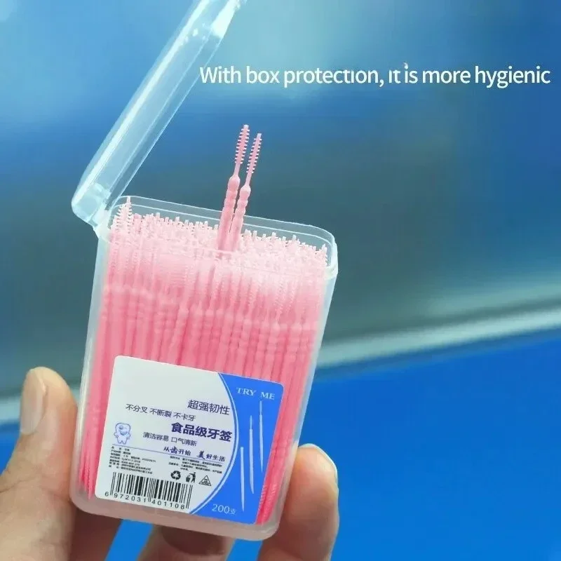 Double Head High End Fruit Stick 200 Pieces Personality Creative Toothpick Disposable Family Box Packed Portable Ultra Fine Pick