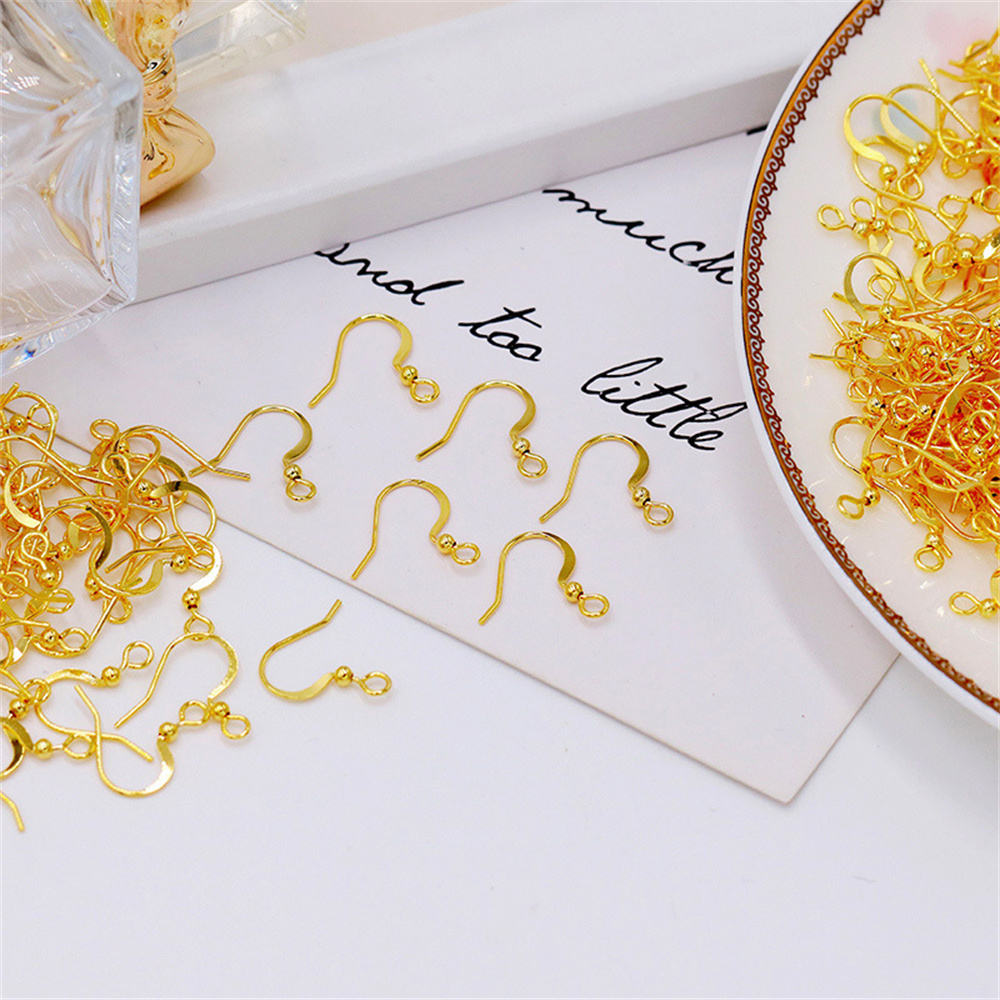 50 pçs de aço inoxidável hipoalergênico brinco ganchos 17*20mm cor ouro brinco fecho fio diy jóias fazendo descobertas acessórios