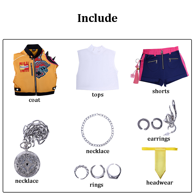 Rumi Cosplay Kostuum Pruik Dames Meisjes Halloween Carnaval Comic-con Party Rollenspel Outfits