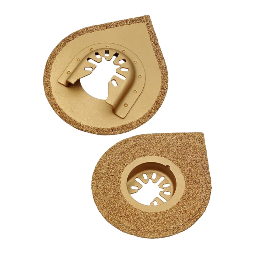 88mm Oszillierende Multitool Dreieck Hartmetall Raspel Sägeblatt Schleifen Klinge Wassertropfenförmige Schleifscheibe Trimmen Maschine Klinge