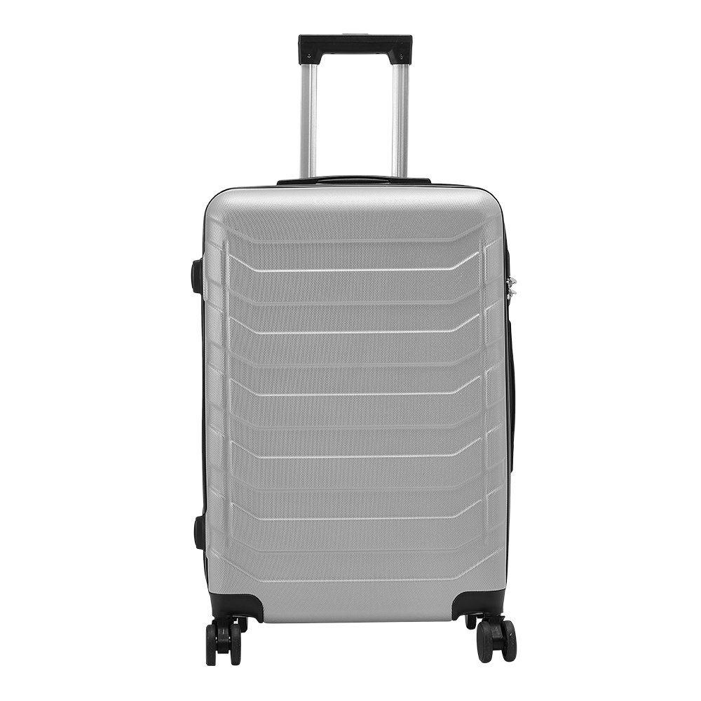 Grey Rolling Hardshell Luggage Travel Suitcase, 24"