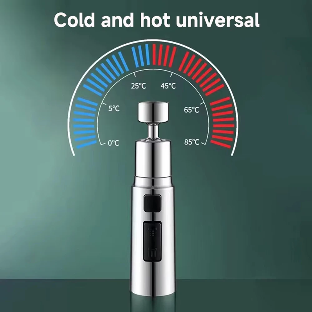 3 modi Keukenkraanverlenger Stimulerende spatpreventie 360 °   Draaibare kraan Water Saver Home Uitgebreide douchesproeifilter