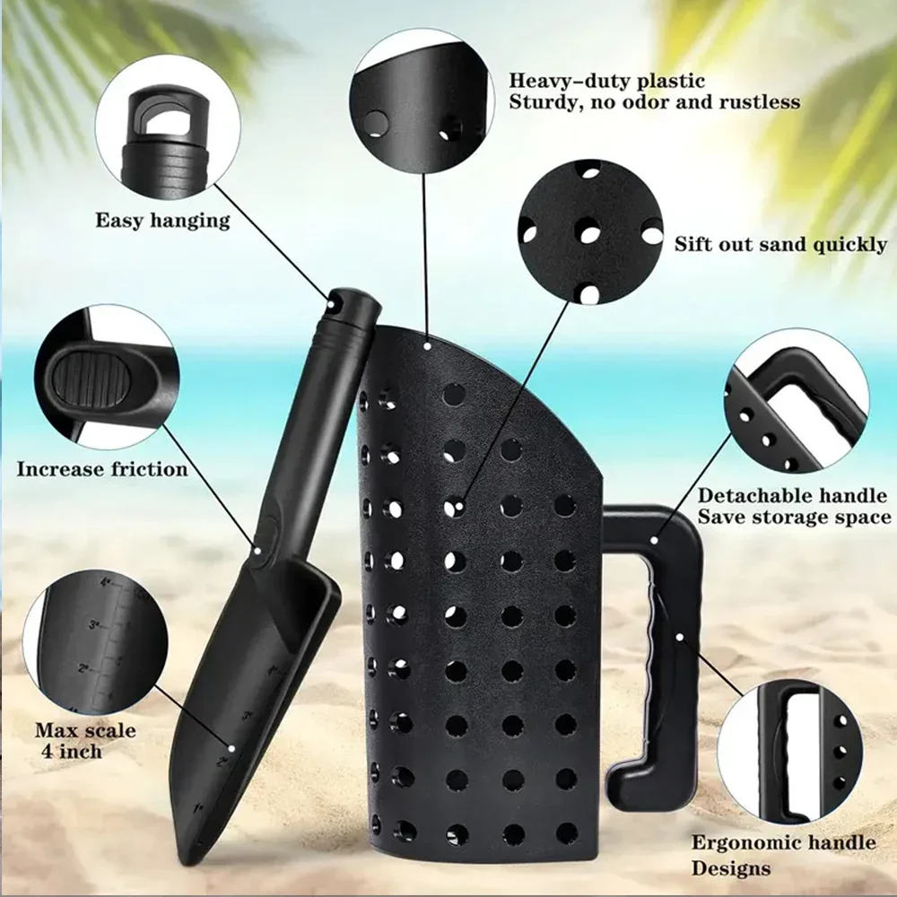 Détecteur de métaux pour enfants et adultes, comprend une pelle pliable, des poignées en métal, une pelle à sable, applicable aux poignées EDF Wisure, etc.