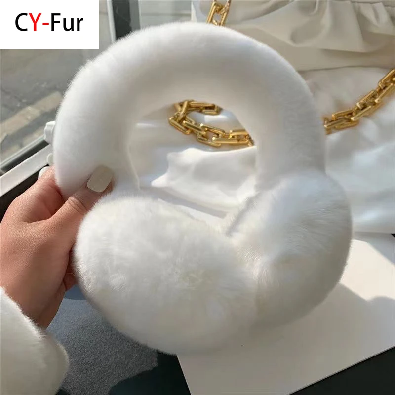 Orejeras de conejo Rex para mujer, suaves y cálidas orejeras, cubiertas peludas para clima frío, Invierno