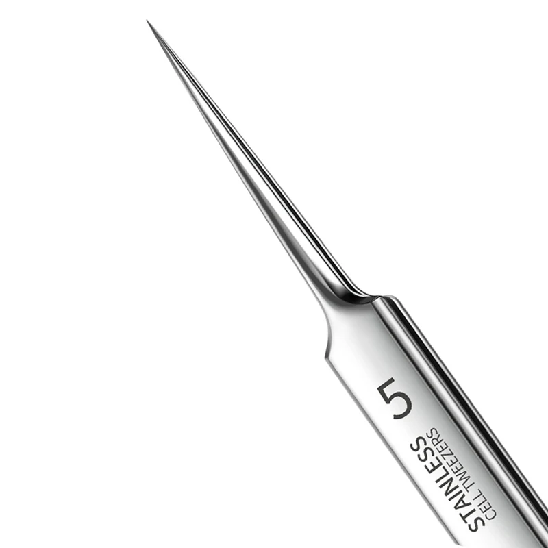 Alemán Ultrafino No. Pinzas con Clip para espinillas y espinillas, 5 celdas, salón de belleza, artefacto especial para raspar y cerrar, herramienta de aguja para acné