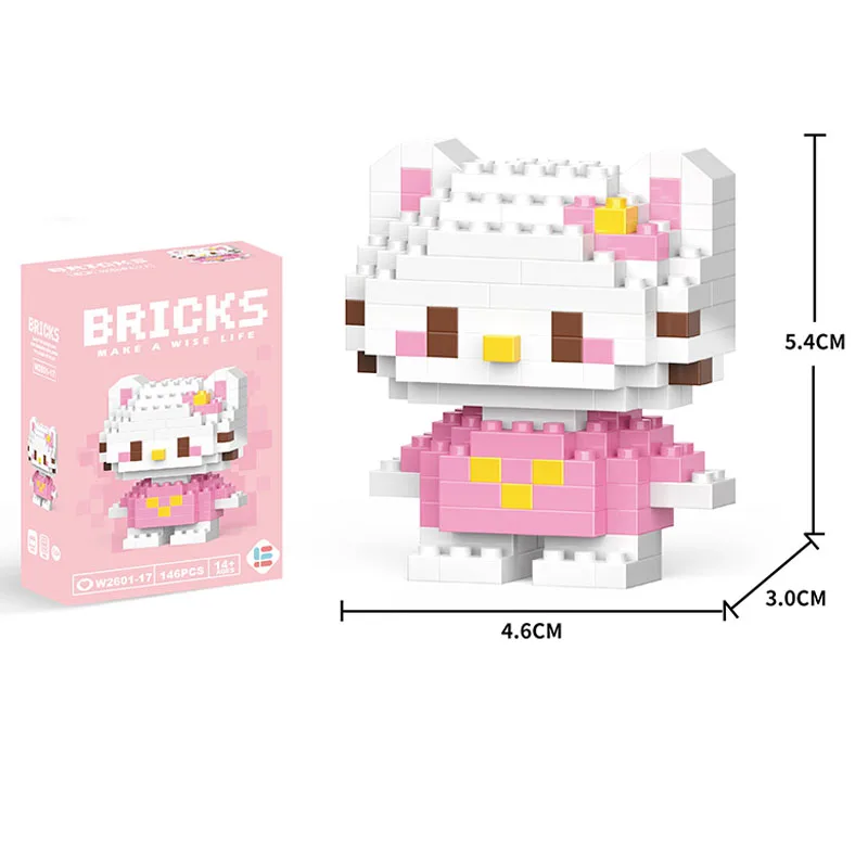Sanrio Hello Kitty Building Blocks Cartoon Character Melody Assembled Model building block Dolls Toys Children Gifts