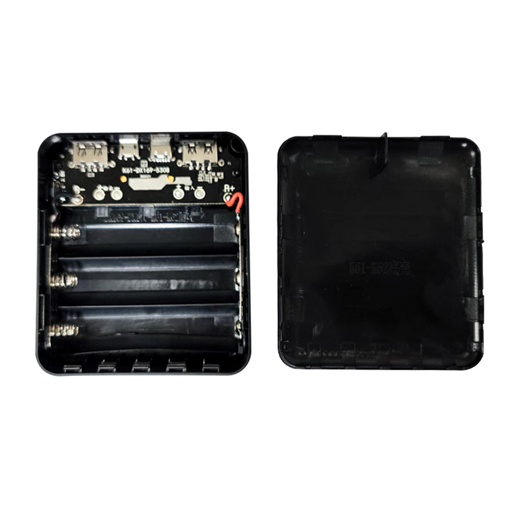 3*18650 portabatterie Dual USB Power Bank Battery Box caricabatterie per cellulare custodia a conchiglia fai da te custodia di ricarica per smartphone