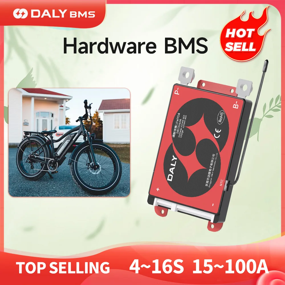 DALY BMS18650 NTC 10S 36V 13S 48V 20A 40A 60A Batería de iones de litio con equilibrio Protección de corte de baja temperatura y alta DalyBMS