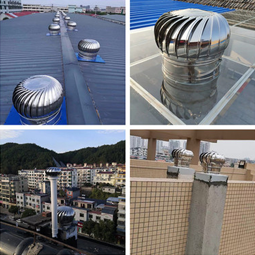 สแตนเลสหลังคาพัดลมระบายอากาศกังหันลม Air Vent Attic Ventilator 110 มม.Pipefit หลังคาระบายอากาศพัดลม