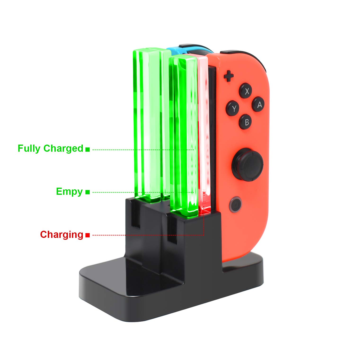 Base de carga DOBE compatible con interruptor para controlador modelo Joy Con y OLED con indicación LED de farola