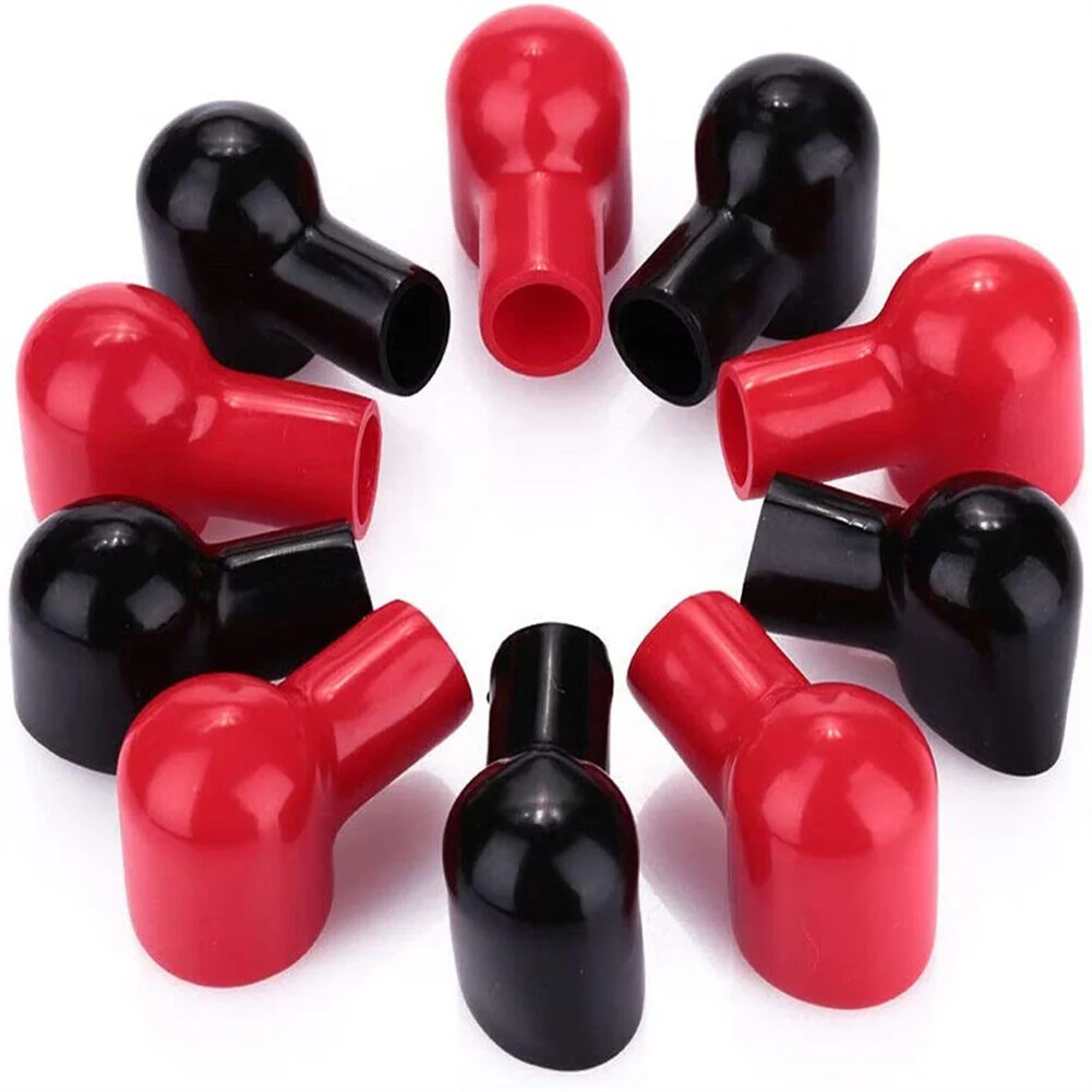 20 Uds. Cubiertas de botas de terminales de batería, Protector aislante, tapas de terminales de Cable, cubiertas aislantes, herramientas de repuesto, rojo/negro, 12x20mm