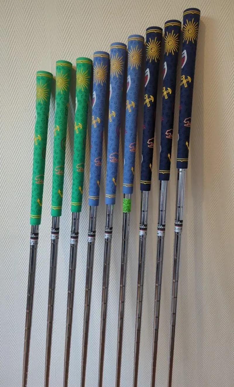 남성과 여성을 위한 유니버설 골프 클럽 그립, 도파민 다채로운 골프 아이언 및 우드 그립, 고품질, 9Pcs