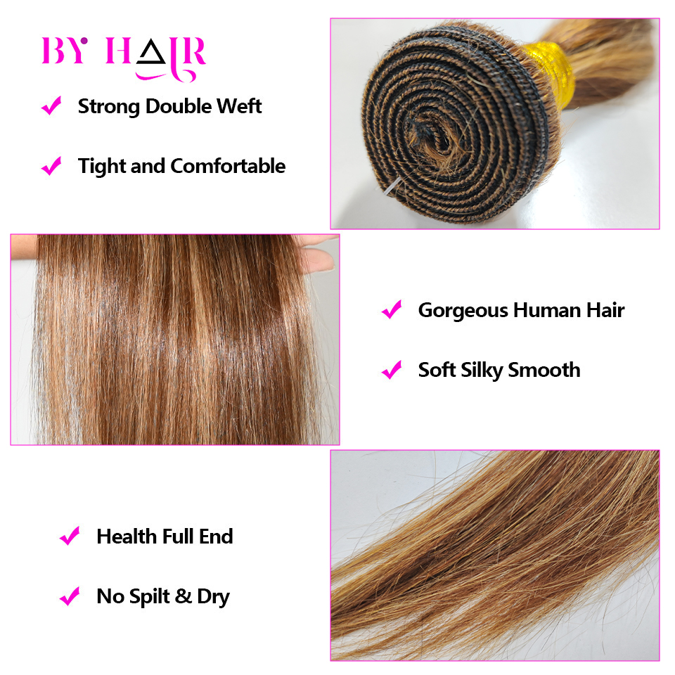 Highlightตรงผมมนุษย์ผู้หญิงสีน้ําตาลสีบลอนด์ผมรวมกลุ่มDealสีผมสานการรวมกลุ่มส่วนขยายP4/27