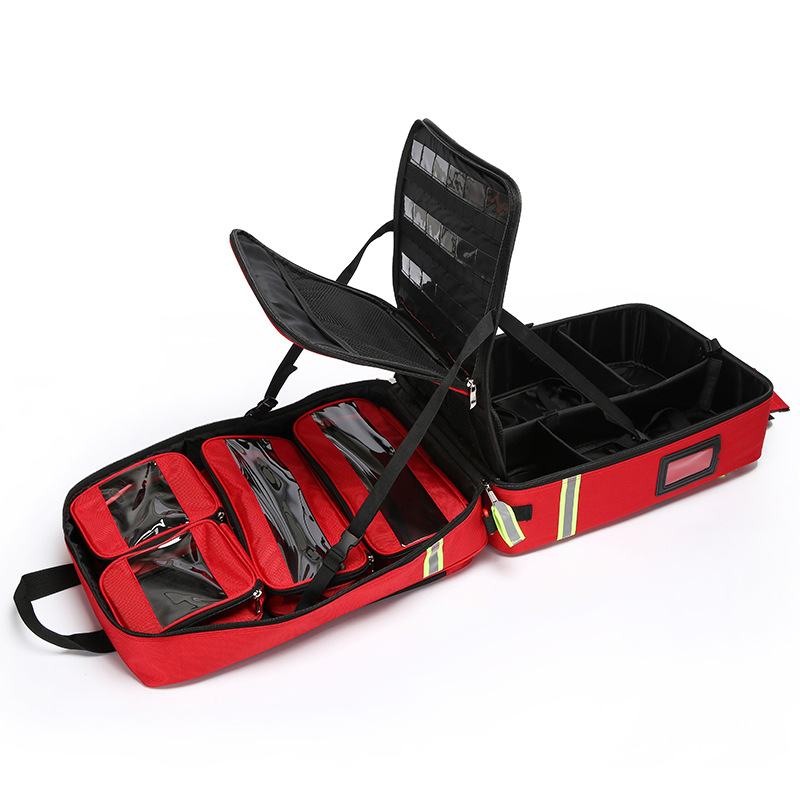 大容量の空の車輪付きの応急処置バッグ,医療,屋外,デイケアセンター,地震キット用の防水emsバックパック