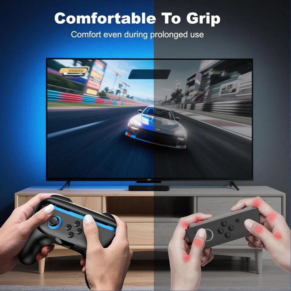 Empuñaduras de controlador de Joystick para NS Switch 2, controlador izquierdo y derecho, soporte de mano para NS Switch 2, accesorios, 2 uds.