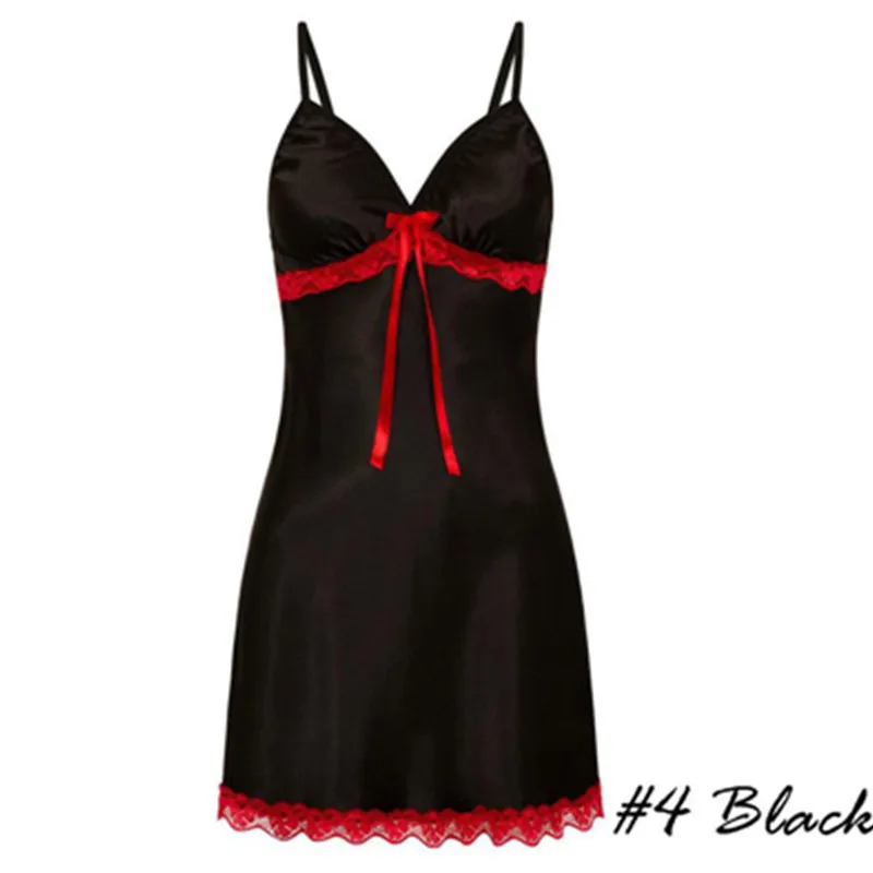 セクシーなパジャマ女性レースシルクサテンナイトドレスノースリーブ Nighties V ネックネグリジェプラスサイズプラスサイズナイトウェア
