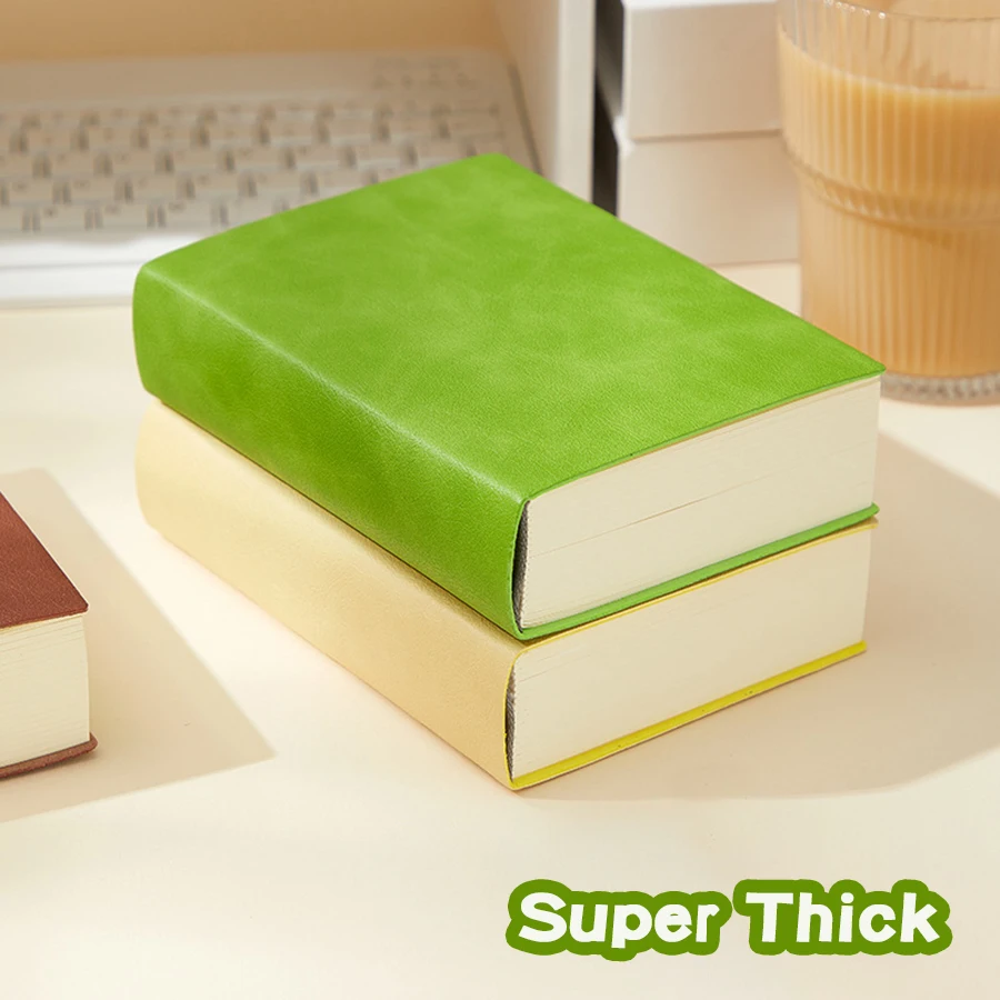 โน้ตบุ๊คหนาพิเศษ (640 หน้า) A6 ความคิดสร้างสรรค์เครื่องเขียน Notepads เปล่า Pu ปกอุปกรณ์สํานักงานโรงเรียน (Sketching และ Graffiti)