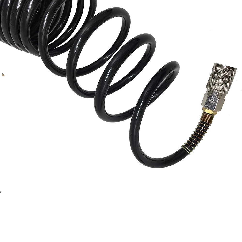 Terugslagslang Zware terugslagluchtslang Luchtleiding 1/4 inch draagbare polyurethaan spoelslang met snelle fittingen voor luchtcompressor