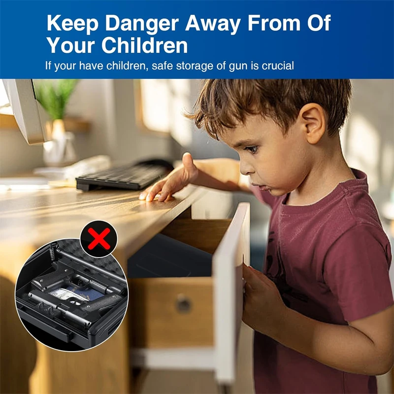 Gun Safe Box Hidden Portable Hand Gun Safe Fingerprint Biometric  steel metal digital hand gun electronic safe box