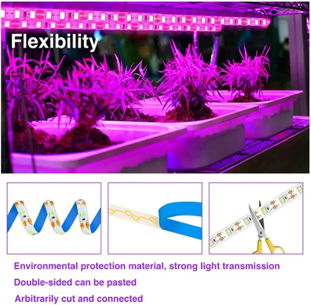 5V 植物ライト成長 LED ストリップ 5V USB LED 1-5 メートルフルスペクトル LED チップ温室花苗成長テントハイドロポン