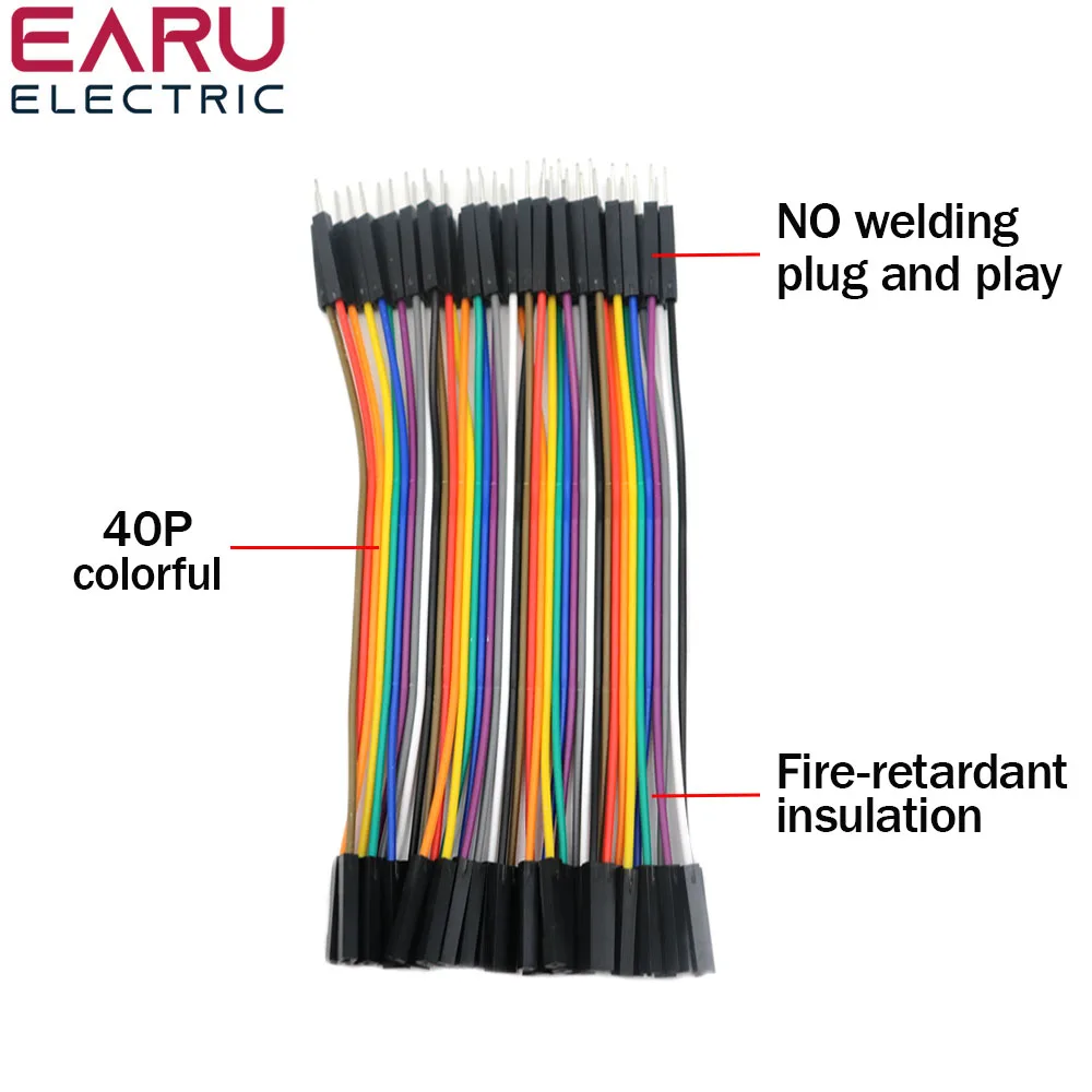 Cable de 10/40 pines línea Dupont 10cm 20cm 30cm macho a macho hembra a hembra macho a hembra puente Cable Dupont para PCB KIT de bricolaje