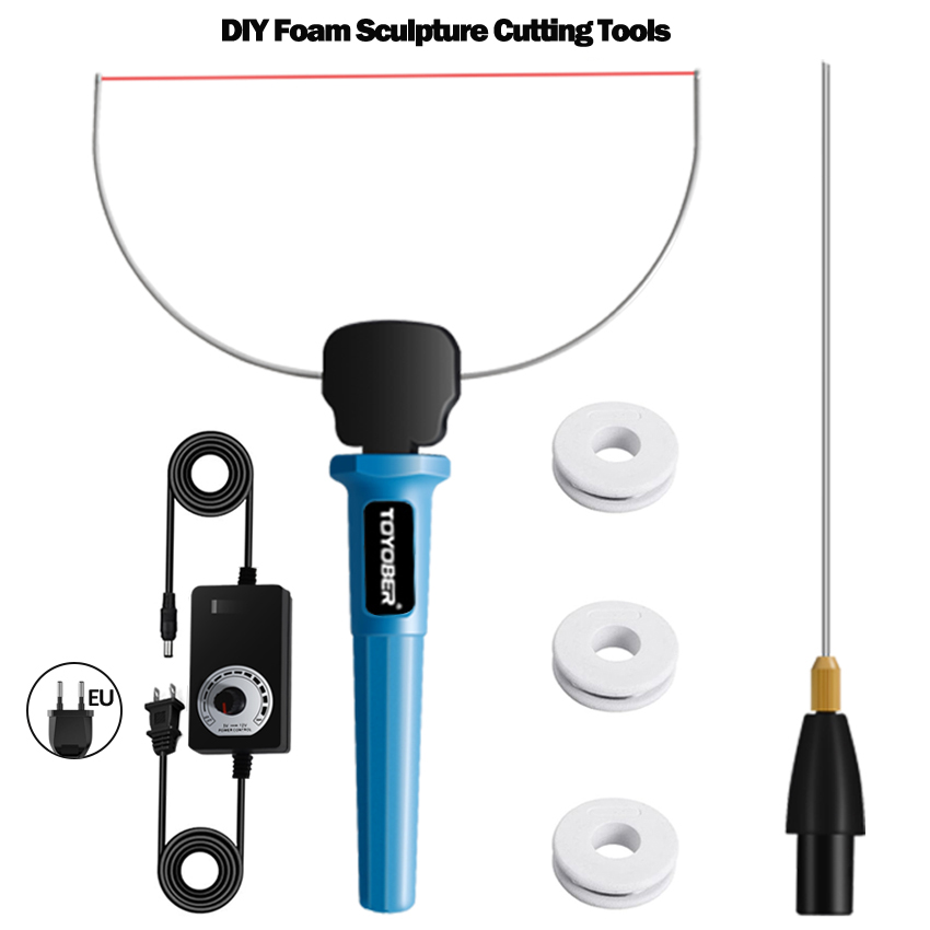 Kit de cortador de espuma eléctrico, pluma de corte para tallado de espuma, artesanías de espuma, pluma de corte de escultura, herramientas de corte de espuma de poliestireno, cortador de espuma de alambre caliente