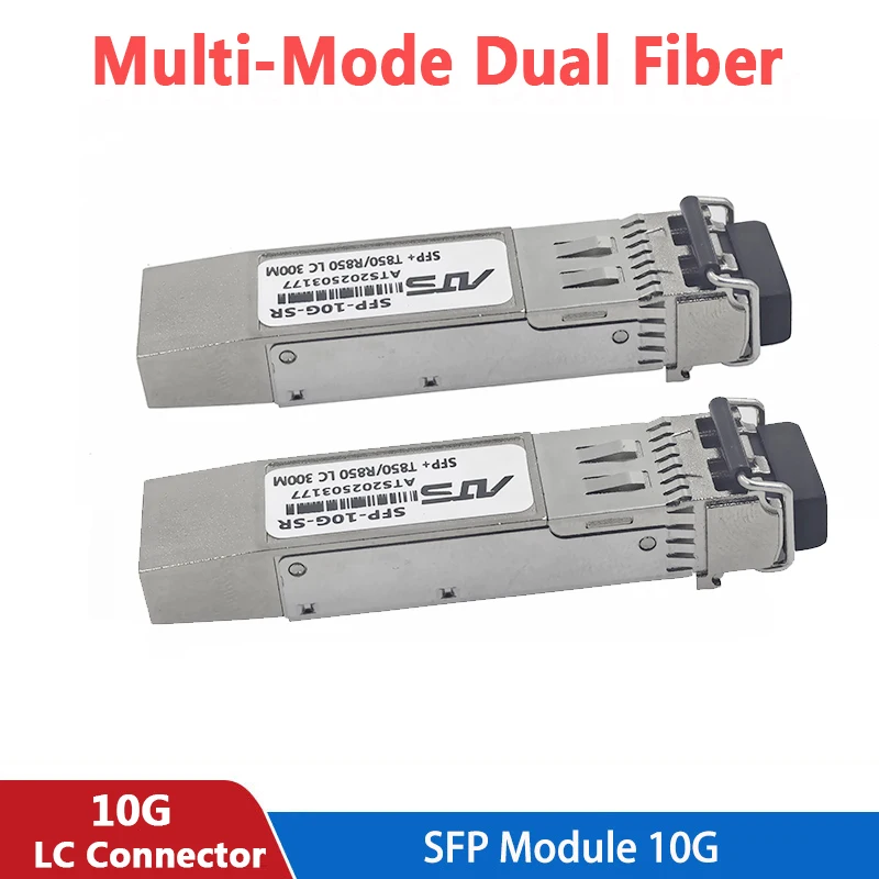 Módulo 10g sfp + multimodo sr duplex lc gigabit 850nm 300m módulo transceptor sfp de fibra compatível com switch cisco/mikrotik