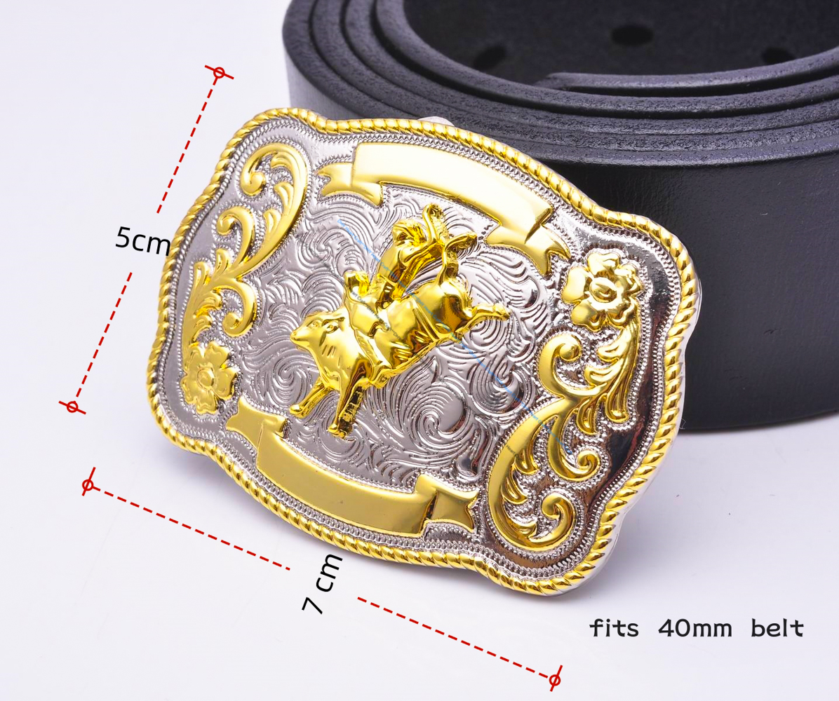 69*50MM Innen 40MM ROCK BULL RIDE RODEO RODEO COWBOY TEXAS WESTERN SHINE GÜRTELSCHNALLE
