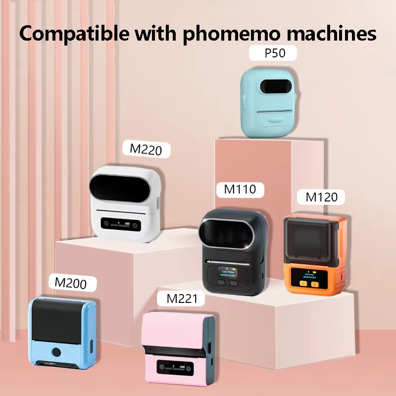 Holographic Thermal Labels Direct Print Self-Adhesive for M110/M120/M200+ Color Coding, Custom QR/Logo, Retail & Gifts