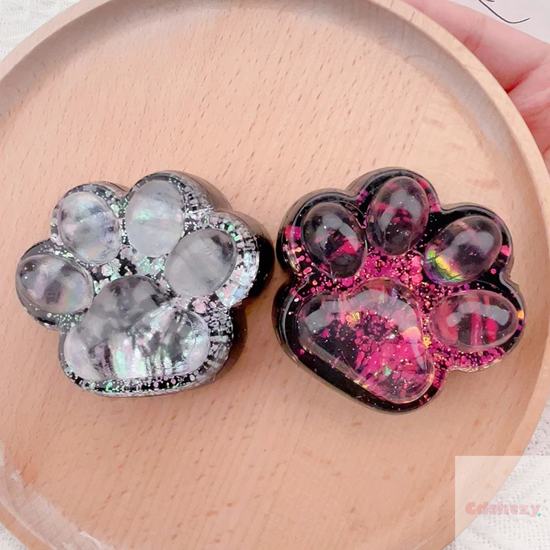 น่ารักเลื่อม Cat Claw Squishy Fidget ของเล่นช้า Rebound ความเครียดบรรเทาของเล่น Pinch Decompression Cat PAW นุ่มบีบของเล่น
