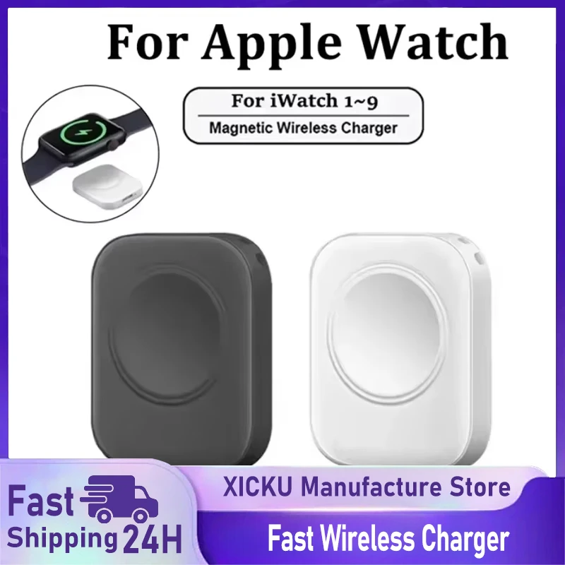 Cargador rápido inalámbrico magnético para Apple Watch series 5 6 7 8 9 SE tipo C para iPhone convertir cargador para iWatch Series 2 3 4 5 6
