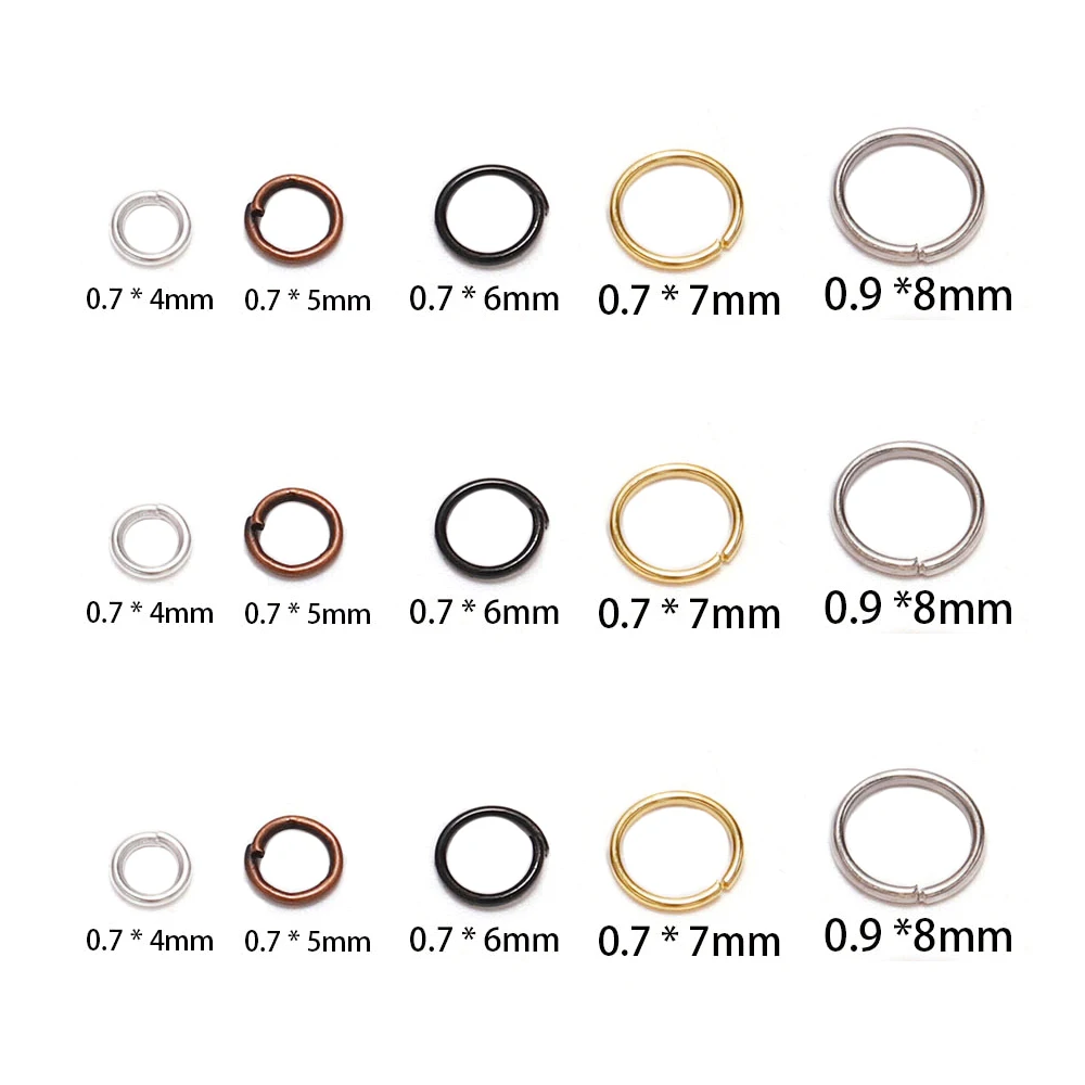 200pcs/lot 4-8mm Jump Rings Split Rings Connectors For Diy Jewelry Finding Making Accessories Wholesale Supplies