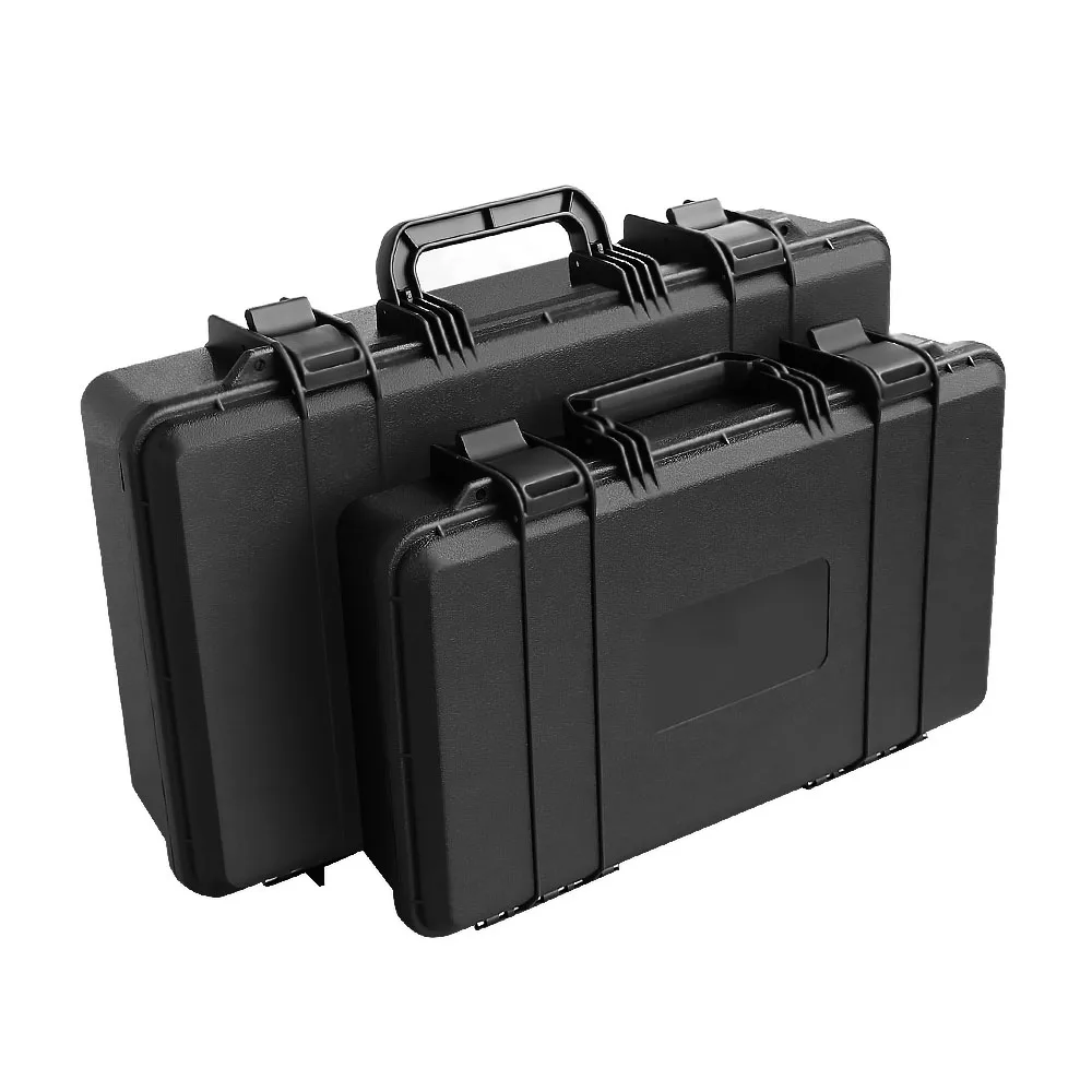 Cassetta degli attrezzi portatile Rettangolare Attrezzatura di monitoraggio esterno Custodia protettiva in plastica Organizzatore di scatole di immagazzinaggio per attrezzature fotografiche