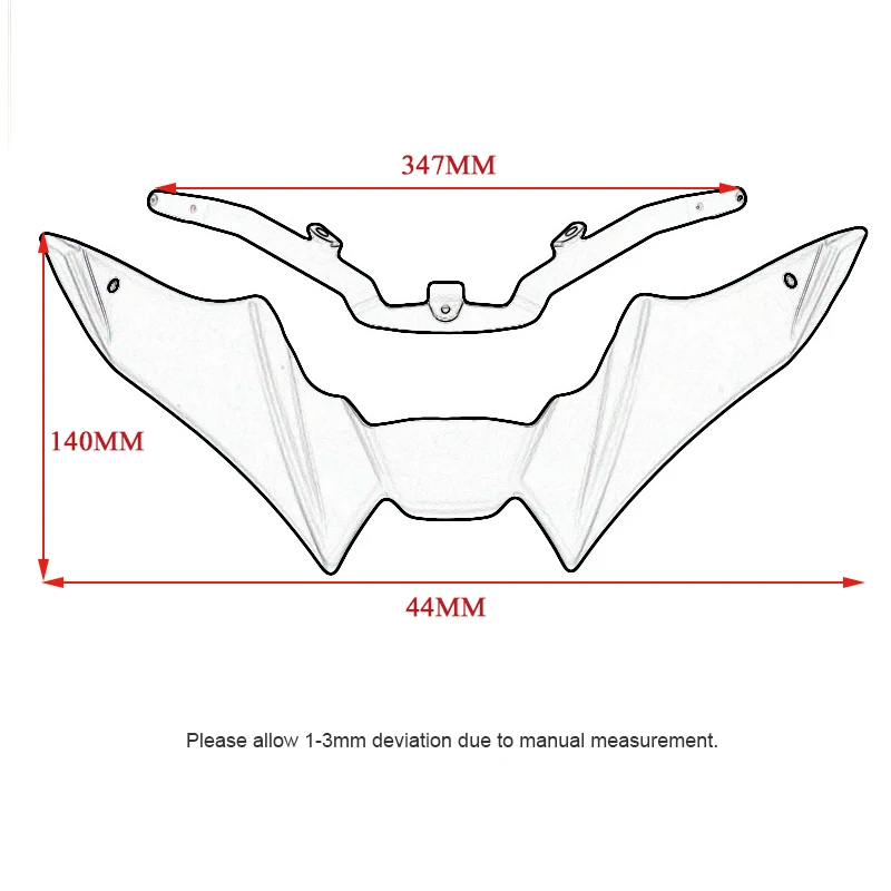 Apto para yamaha MT-09 mt09 mt 09 sp 2021-2023 motocicleta roda dianteira fender bico nariz cone extensão extensor cowl spoiler capa