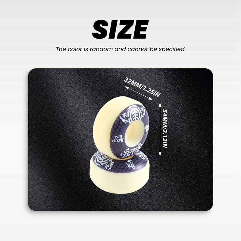 Keepfire ล้อสเก็ตบอร์ด4ชิ้นล้อสเก็ตบอร์ด54มม. ความแข็ง85A ล้อลองบอร์ดสำหรับล้อบนถนนลองบอร์ดสเก็ต
