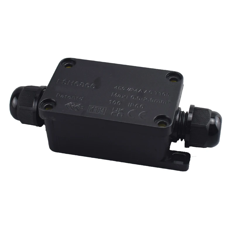 กล่องต่อสายไฟกันน้ำ IP66 แบบ 2 ทาง 3 ทาง สำหรับสายเคเบิลขนาด 3 มม.-6.5 มม. พร้อมซีลป้องกันไฟฟ้ารั่ว สำหรับใช้งานภายนอกอาคาร