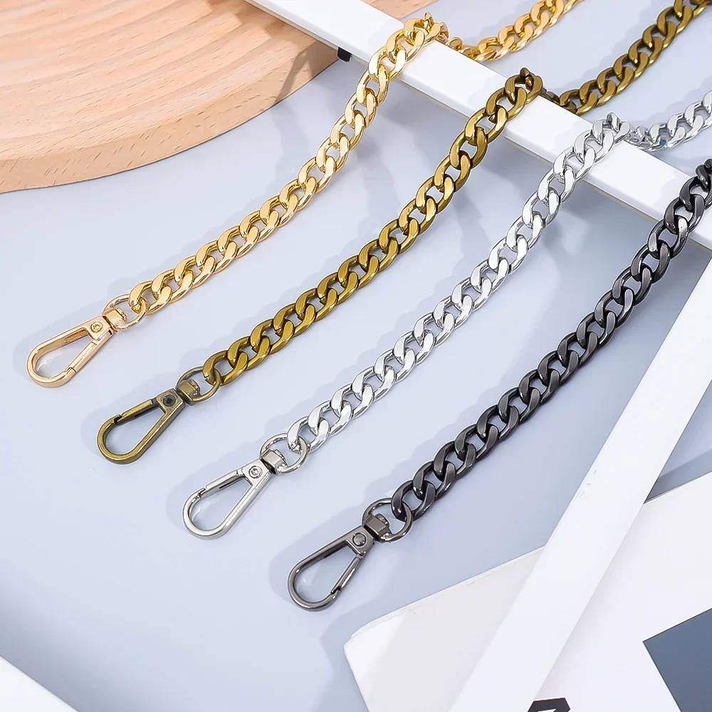 120 センチメートル金属アルミバッグチェーンストラップハンドルショルダークロスボディハンドバッグバッグ DIY 金属交換チェーンバッグ部品ギフト