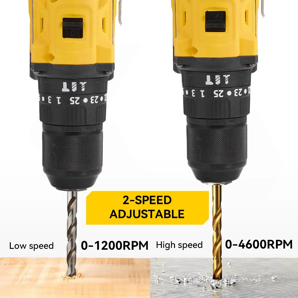 MELLWIN 25+3 Torque Brushless Electric Impact Drill Cordless Multipurpose Screwdriver Power Tool For Makita 18V Battery Pin