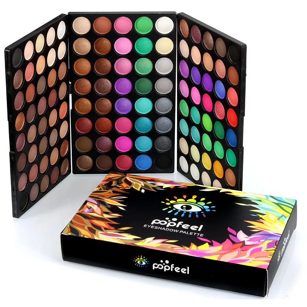 Paleta de sombras de ojos de alta calidad, 120 colores, brillo mate, paleta de maquillaje de color tierra, pigmentos Nude # EP120